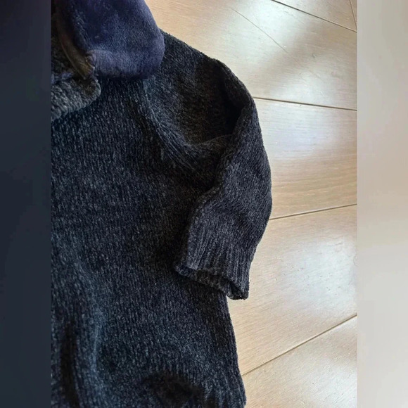 Gap blue button up sweater with velvet collar - Picture 4 of 4